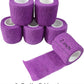 6 Pack 2" x 5 Yards Self Adhesive Bandage Wrap Breathable Cohesive Vet Wrap for Pets, Elastic Self-Adherent Tape for Sports, Wrist, Ankle (Purple)