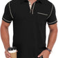 Sailwind Men's Short Sleeve Polo Shirts Casual Summer Classic Collared Golf Shirt with Pocket
