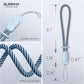 SURPHY 2 Pack Phone Lanyard for Cellphone Case, Phone Wrist Strap for Case, Cellphone Strap with 2-Color Braided, Charm Wrist Lanyard for Women and Men, Cloud Blue & Gray