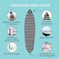 Surf Squared Surfboard Sock Cover and Paddleboard Cover - Lightweight Stretch Protective Surfboard Bag - Surfing Accessories - Shortboard, Longboard, Hybrid, Wakesurf, Standup Paddleboard SUP