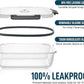 Zulay Kitchen 5 Pack Glass Meal Prep Containers with Lids - Airtight, Premium Borosilicate Glass Food Storage Containers - Microwave, Freezer & Oven Safe, BPA Free - Gray