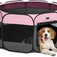 A4Pet Playpen for Dogs Indoor, 49” Dog Playpen Indoor with Bowl, Suitable for Puppies, Kittens, and Small Animals, Removable Zipper & Mesh Panel(19”W × 12”H)