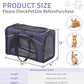 Petsfit Airline Approved Pet Carrier for Small Dogs & Cats, 19x9x12 TSA Approved Carrier, with Removable Dual-Sided Padding (2-Way Placement) - Fits Under Most Airplane Seats, Escape Proof (Navy)