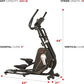Sunny Health & Fitness Elliptical Trainer Machine w/Built-in Pulse Sensor, Low Impact Cardio Exerciser & Full-Body Cross Training for Home, Optional Free SunnyFit App Link & Electric w/300LB Load