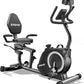 Recumbent Exercise Bike for Home Use, Quiet Recumbent Stationary Bikes for Adults & Seniors, 16-Level Resistance, Adjustable Seat, Supports 400LB, Pulse Sensors & LCD Display