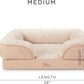 TOWN & COUNTRY EVERYDAY CuddleTown Comfy Solid Bolster Sofa Pet Bed, Supportive & Calming Egg Crate Foam, Non-Slip Bottom, Machine Washable Cover, Warm Taupe, Medium 28"x23"x8"
