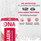 HYDRADNA- Sparkling Liquid Collagen Protein Water Drink Balanced Nutrients for Wellness - Sugar-Free - Keto-Friendly - No Gluten (12 Pack) Watermelon