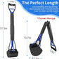UPSKY 32'' Pooper Scooper for Large Small Dogs, Long Handle Dog Poop Scooper with Waste Bags, Portable Dog Poop Pick Up Tool, Folding Poop Scoop for Yard, Grass, Dirt, Gravel Blue