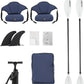 Inflatable Kayak 2 Person, Tandem Kayak, Foldable Kayaks for Adults, with Kayak Fin, 2 Aluminum Paddles, 2 Padded Seats, Hand Pump and Travel Backpack