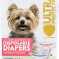 Paw Inspired Disposable Dog Diapers | Female Dog Diapers Ultra Protection | Diapers for Dogs in Heat, Excitable Urination, or Incontinence (12&144 Count) (X-Small (12 Count))