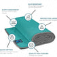Youphoria Yoga Microfiber Non-Slip Towel - Hot Yoga Mat Towel for Enhanced Grip and Sweat Absorption