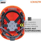 Hard Hats Construction Safety Helmet ANSI Z89.1 Approved OSHA Hardhat, LOHASPRO Vented Men Worker Orange Hard Hat with Chin Strap Tree Climbing Rescue Arborist Helmet (P4 Orange)