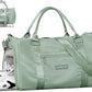 FIORETTO Womens Gym Tote Duffle Bag with Wet Pocket & Shoe Compartment, Sports Duffel Overnight Weekender Hospital Workout Carry on Bag for Girls, Ideal for Travel, Swimming, Dance, Ballet Celadon