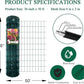 Green PVC Coated Welded Wire Fence 36 Inch x 50 Foot, 2 Inch x 4 Inch 14GA, Garden Border Fencing Roll Vinyl Coating Metal Wire Mesh Hardware Cloth for Yard Vegetable Plant Protection