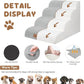 Dog Ramp and Stair for Bed 16" H-20 H,3-Step Cat Stair for Sofa and Chair,4-Step Dog Ramp for High Bed and Window,Durable Nonslip Fabric Cover for Indoor (Light Grey-20 H, Pet Friendly, 4)