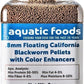 Aquatic Foods Inc. Blackworm Micro .8mm Floating Pellets with Color Enhancers & Vitamins for Discus, Guppies, Tetras, Live Bearers, Baby Cichlids, Baby Koi, All Tropical and Pond Fish...8oz Jar