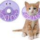 Cat Recovery Collar Lightweight Soft Cats Cone Cute Donut Shape Adjustable Fasteners Waterproof Pet Collar After Surgery to Prevent Licking for Kitten and Puppy (Purple, Extra Small)