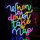 Dimmable When In Doubt Take A Nap Neon Sign USB Powered Colourful Neon Light for Wall Decor Funny Letters Led Light Up Sign for Study Room Office Bedroom Home Classroom Neon Decor