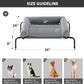 RRPETHOME Large Elevated Cooling Dog Bed, Raised Pet Cot Beds for Large Dogs, Elevated Outdoor Dog Bed, Chew Proof Portable Cooling Pet Cot with Skid-Resistant Feet and Breathable Mesh