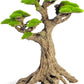 Novelsite Fish Tank Decor- Small Bonsai Trees with Faux Moss- Aquarium Decoration Aqua scaping- Made of Sandstone, Goldfish Betta Fish Tank Decorations