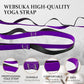 Stretching Strap Yoga Strap, 10 Loops Non-Elastic Stretch Bands Helps Women and Men Improve Flexibility for Home Workout, Physical Therapy, Pilates, Exercise, Dance, Comes with Door Anchor