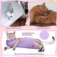 Nuanchu 3 Pieces Cat Recovery Suit Kitten Recovery Suit E-Collar Alternative for Cats and Dogs Abdominal Skin Anti Licking Pajama Clothes Sets(Solid Pattern,Small)