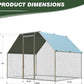 4ever2buy Chicken Runs for Yard with Cover, Large Metal Chicken Run Walk in Metal, Outside Dog Kennel with Roof, Flat Roofed Outdoor Kennel for Cats(9.2’Lx6.23’Wx6.4’H)