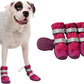 Spark Paws Dog Shoes, Waterproof Dog Boots for Medium to Large Dogs, Non Slip, Breathable Dog Booties and Paw Protectors - 4PCS Doggie Hiking Boots with Reflective Straps, Pink Camo, Size 6