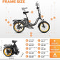 Folding Electric Bike for Adults with Peak 1000W Motor, 48V 20AH Battery up to 30MPH 80 Miles, 20" Fat Tire All Terrain Ebike, Front Suspension 7-Speed Commuter E Bike, Step-Thru, UL Certified
