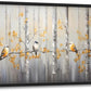 Quorin Bird Large Wall Art Abstract Forest Birds Pictures Wall Decor Yellow Woods Branches Tree Canvas Print Painting Artwork for Bathroom Living Room Bedroom 36L x 24W