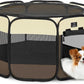 A 4 Pet PortablePet Playpen for Small Dogs, 27" Foldable Small Playpens for Puppy/Cat/Rabbit/Chick, Indoor Cat Playpen with Removable Zipper & Mesh Panel(11”W × 7.5”H)
