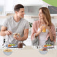 4 Pcs Portion Control Plates & Bowls Set (2 Plates + 2 Bowls, 9 Inch) - Self-Measuring for Weight Loss, Gastric Bypass, LapBand, Diabetes & Healthy Diets, Pink & Blue, for Adults & Children