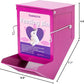 Metal Small Animal Feeder with Lid, Heavy Duty Feeder, Large Capacity Food Dispenser, Great for Rabbits, Guinea Pigs, Chinchillas and Other Small Animals. (4.6 inch, Purple)