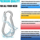 100PCS M8 Spring Snap Hook Carabiner, 3" x 5/16" Heavy Duty Galvanized Steel Carabiner Clips, 470LBS Capacity Spring Quick Links Clips for Camping Hiking Hammock Swing and Outdoor Activities