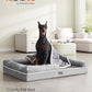 Feandrea Orthopedic Dog Bed, Large Dog Bed Waterproof, Removable Washable Cover Sofa with Non-Slip Bottom, Raised Edges, 48 x 33 x 8 Inches, Light Gray UPGW078G02V1