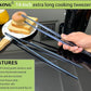 JETKONG 2 Pcs 14-Inch Cooking Tweezer Tongs Extra- Long Stainless Steel Kitchen Tweezers Plating Tongs (Navy Blue)