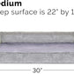 Furhaven Orthopedic Dog Bed for Medium/Small Dogs w/ Removable Bolsters & Washable Cover, For Dogs Up to 35 lbs - Faux Fur & Velvet Sofa - Smoke Gray, Medium