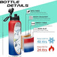 40oz Insulated Water Bottle with Straw, Paracord Handle & Carrier Bag, Wide Mouth Vacuum Insulated Hydro Bottle, Stainless Steel Thermo Mug Flask for Sports Office School, Cold 48Hrs & Hot 24Hrs