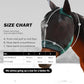 Horse Fly Mask Large Space Breathable UV Protection Equine Mask with Reflective Features on Ears Hunter Green L