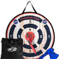 NSG Tomahawk Toss - Foam Axe Throwing Game for Kids - Two Lightweight Axes with Large Easy Stick Target, Wood/Black/red/Blue (JS7000)