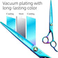 Fenice Peak 7.5'' Green Straight Dog Grooming Scissors Pet Shears with Ergonomic Offest Handle and Simulated Emerald Screw 440C Grooming Scissors Trimming Shears Durable and Sharp