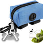 Dog Waste Bag Dispenser Pet Poop Bags Holder for Doggie Waste Bags Dispensers Soft Fabric Zipper Small Doggy Puppy Pouch for Leash Accessory Attachment with Carrier,Blue