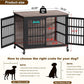 EasyCom 42"/41"/33" XL Dog Crate Furniture with Casters, Heavy Duty Dog Kennel Indoor for Large and Medium Dogs, Double-Doors Sturdy Dog Cage for Anxiety Dog, Decorate House as TV Stand, Bedside Table