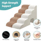 Extra Wide Dog Stairs with Tunnel, Detachable Large Pet Step for Small Medium Dog, Puppy or Cat, Ramp for High Bed, Couch, Sofa or Car, Stable, 19.7x33x22.4 inch, 5 Step, Light Brown