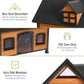 GUTINNEEN Dog House Outdoor with Strong Metal Frame Dog Kennel for Small Medium Large Dogs Puppy Cage for Winter Weatherproof