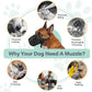 LUCKYPAW Dog Muzzle for Large Medium Small Dogs, Patented Mesh Muzzle to Prevent Biting Chewing Eating, Soft Mouth Guard with Front Opening Design for Drinking Panting (Black, XXL)