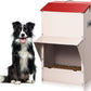Automatic Dog Feeder Large Breed, 50 LB Capacity Outdoor Pet Food Dispenser, Powder-Coated Steel Gravity Dog Food Feeder with Clear Door, Wall Mountable, Weatherproof Self Feeders
