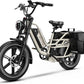 Dual Battery Electric Bike for Adults, 160 Miles Long Range Cargo Ebike with 48V 60AH Removable 2880WH Battery, 1450W Peak Motor 34MPH Electric Bicycle, 20" x 4" Fat Tire Hydraulic Brakes E Bike