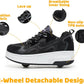 Wooowyet Roller Skate Shoes for Kids Boys Girls Rechargealbe Wheels Sneakers Fashion Roller Wheeled