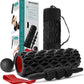 5 in 1 Foam Roller Set Trigger Point Foam Roller, Massage Roller Stick, Massage Ball, Stretching Strap for Deep Muscle Massage Pilates Yoga, Fitness Exercise for Whole Body (Black Diamond)